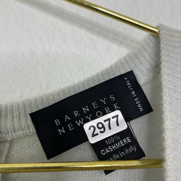 Barneys NY 100% Cashmere Medium Sweater Button Back Y2K Light Seafoam Green - Picture 4 of 8